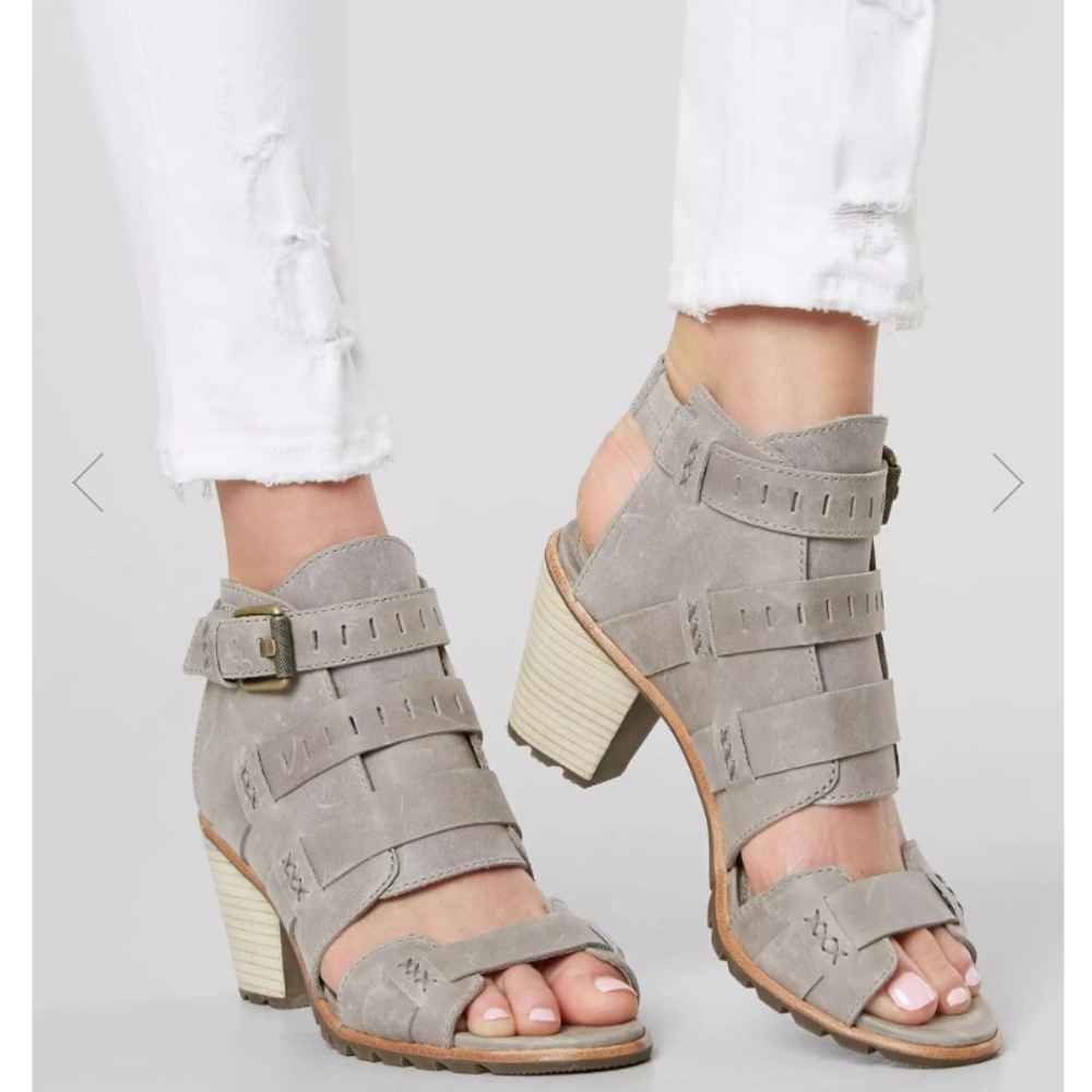 SOREL Nadia Buckle Sandals Gray /Grey Size US 8 | EU 39